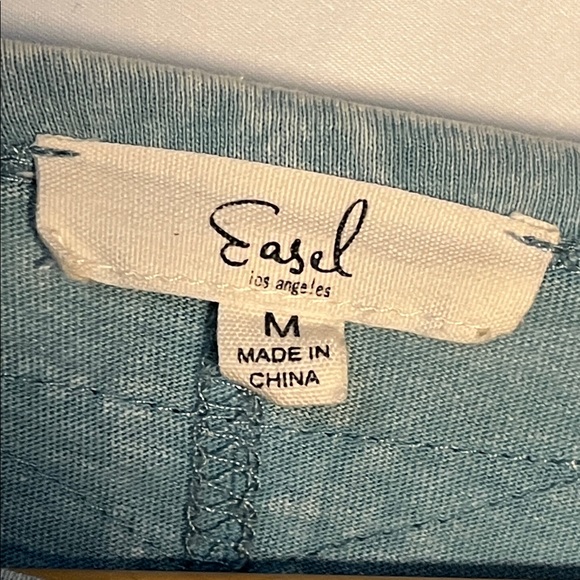 Easel Los Angeles Casual Oversized Blue T-Shirt Medium - Picture 2 of 6